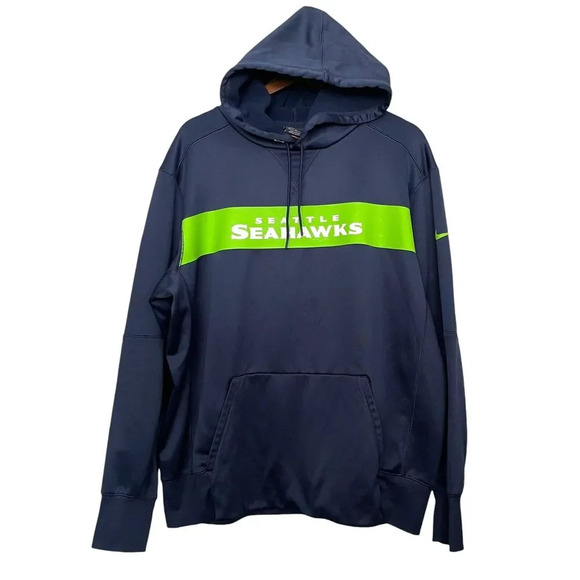 Seattle Seahawks Hoodie Nike NFL On Field Apparel Blue Sweatshirt Football - Picture 1 of 6
